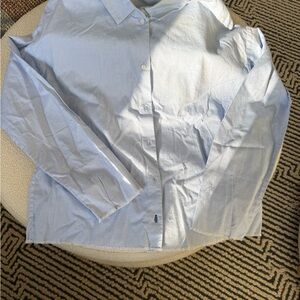 Zara Light Blue Women's Button Down Shirt